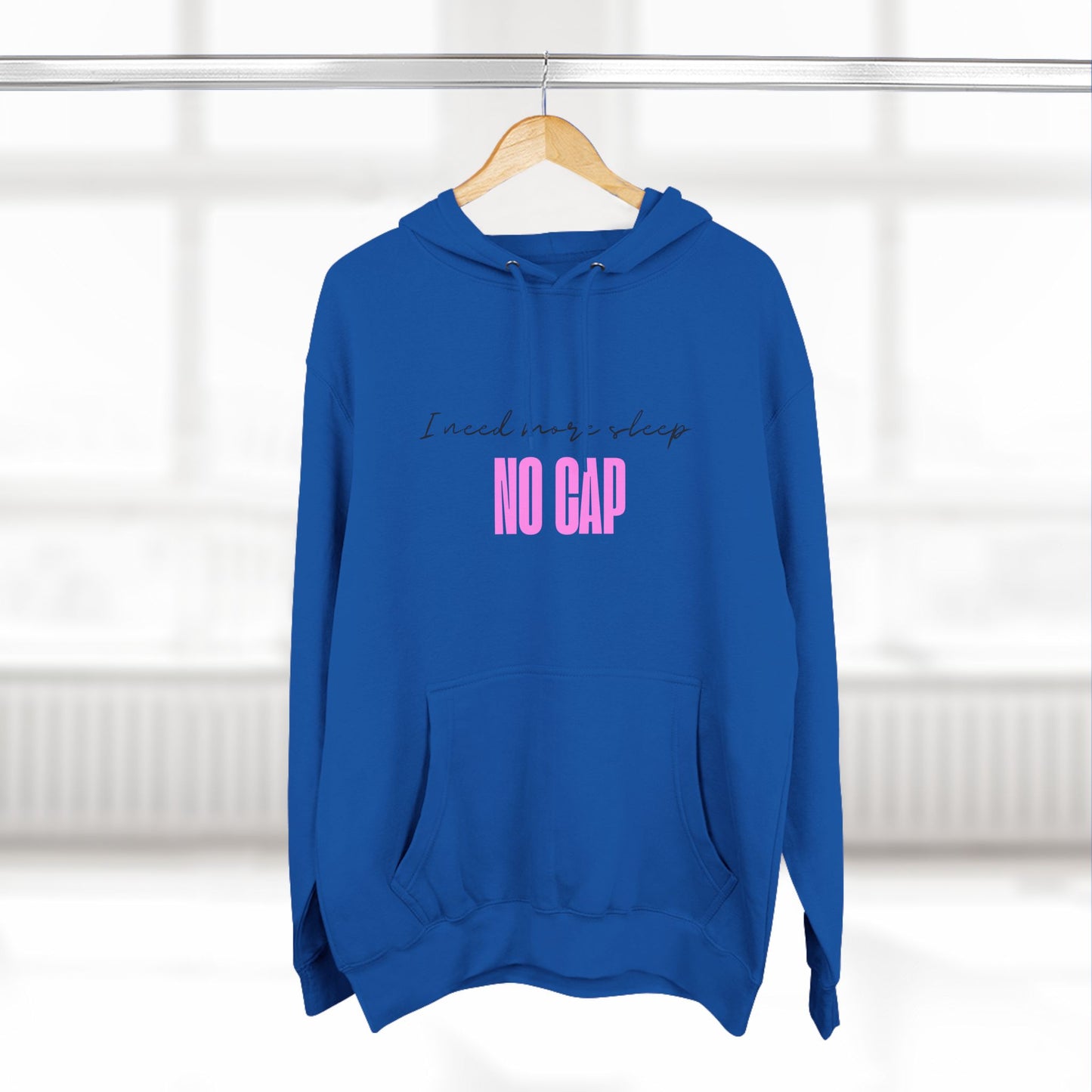 Fleece Hoodie - I need more sleep, NO CAP Design