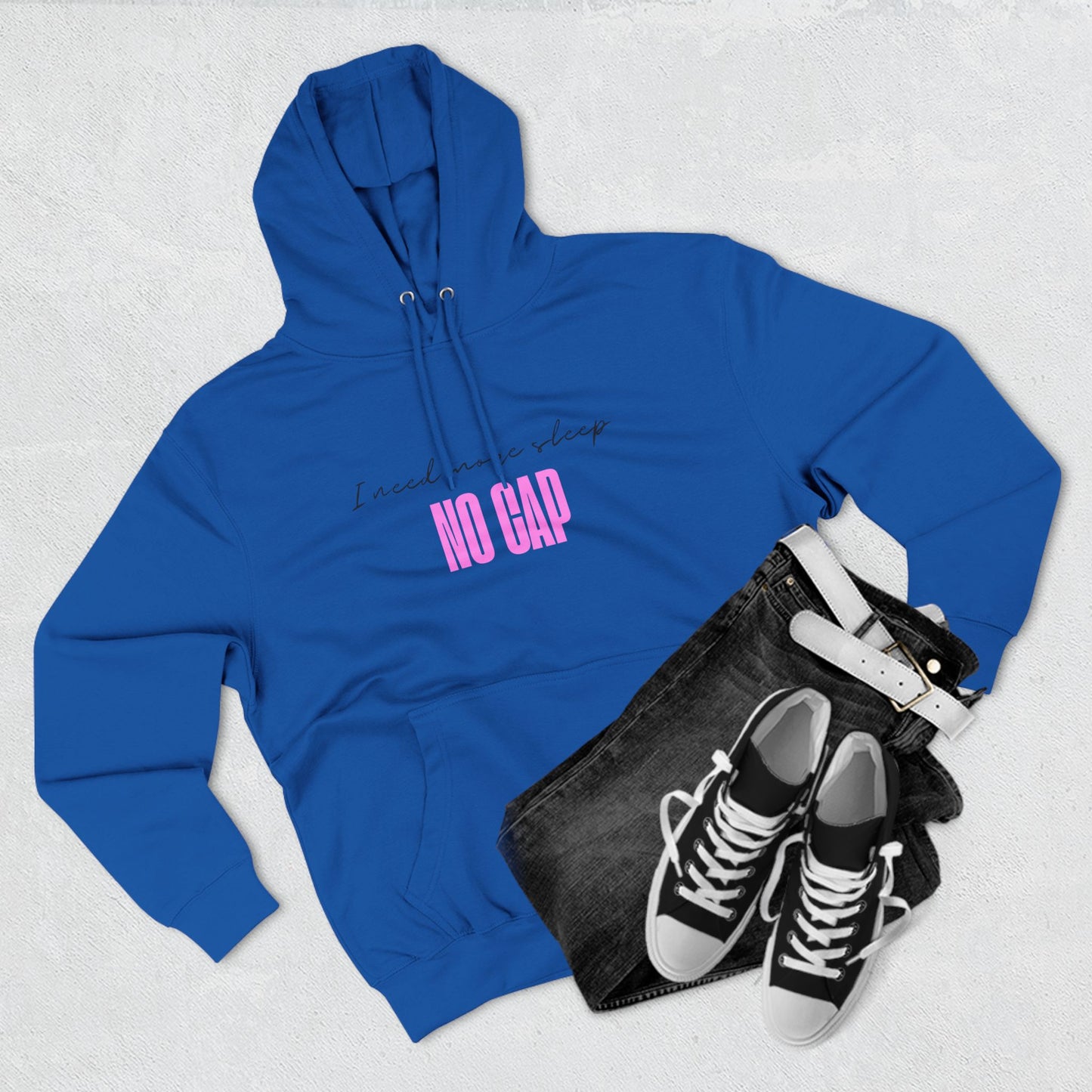 Fleece Hoodie - I need more sleep, NO CAP Design