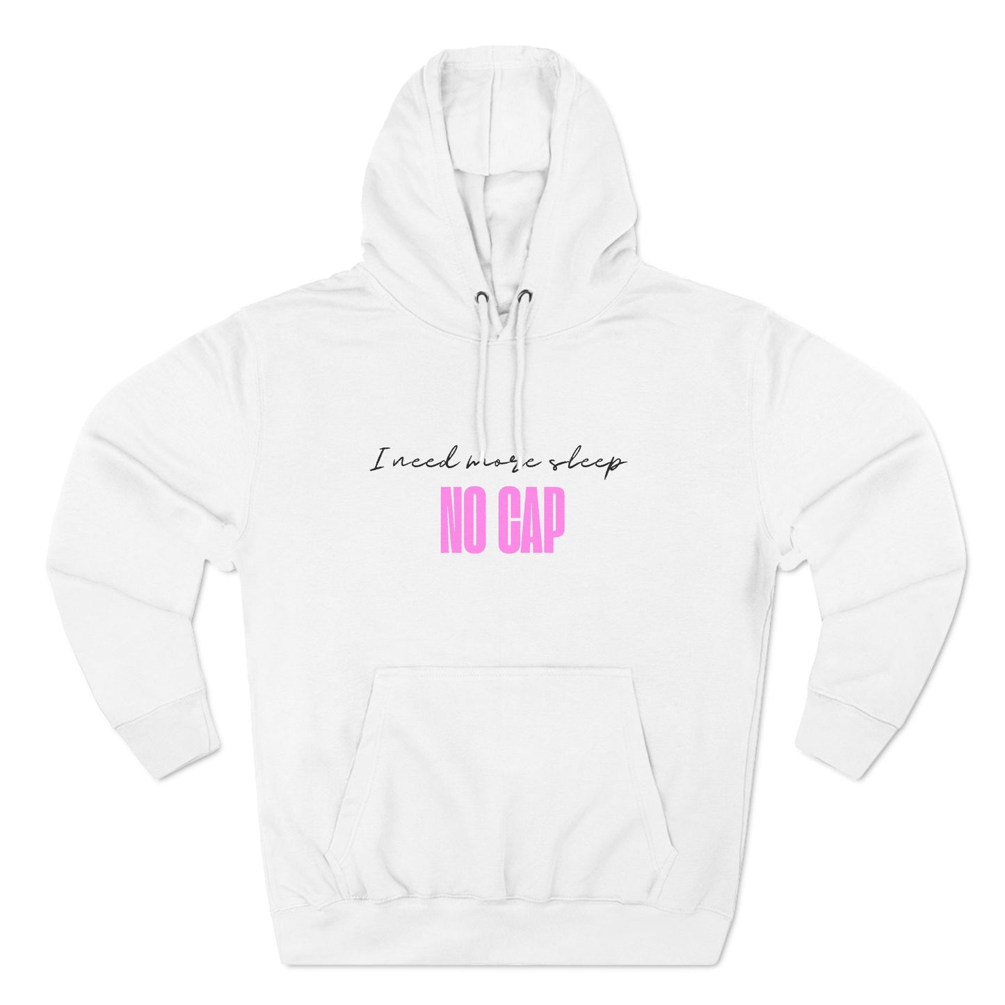 Fleece Hoodie - I need more sleep, NO CAP Design